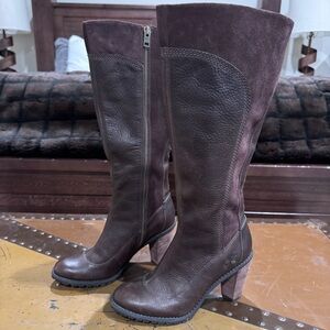 Brown Leather Knee-High Boots 7M